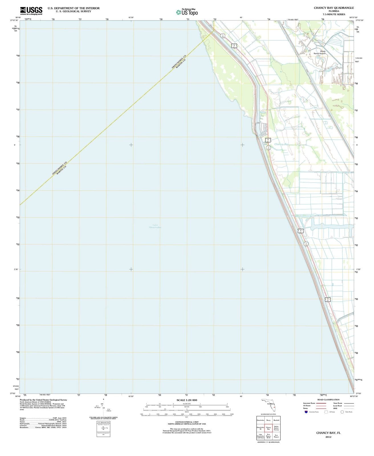 2012 Chancy Bay, FL - Florida - USGS Topographic Map
