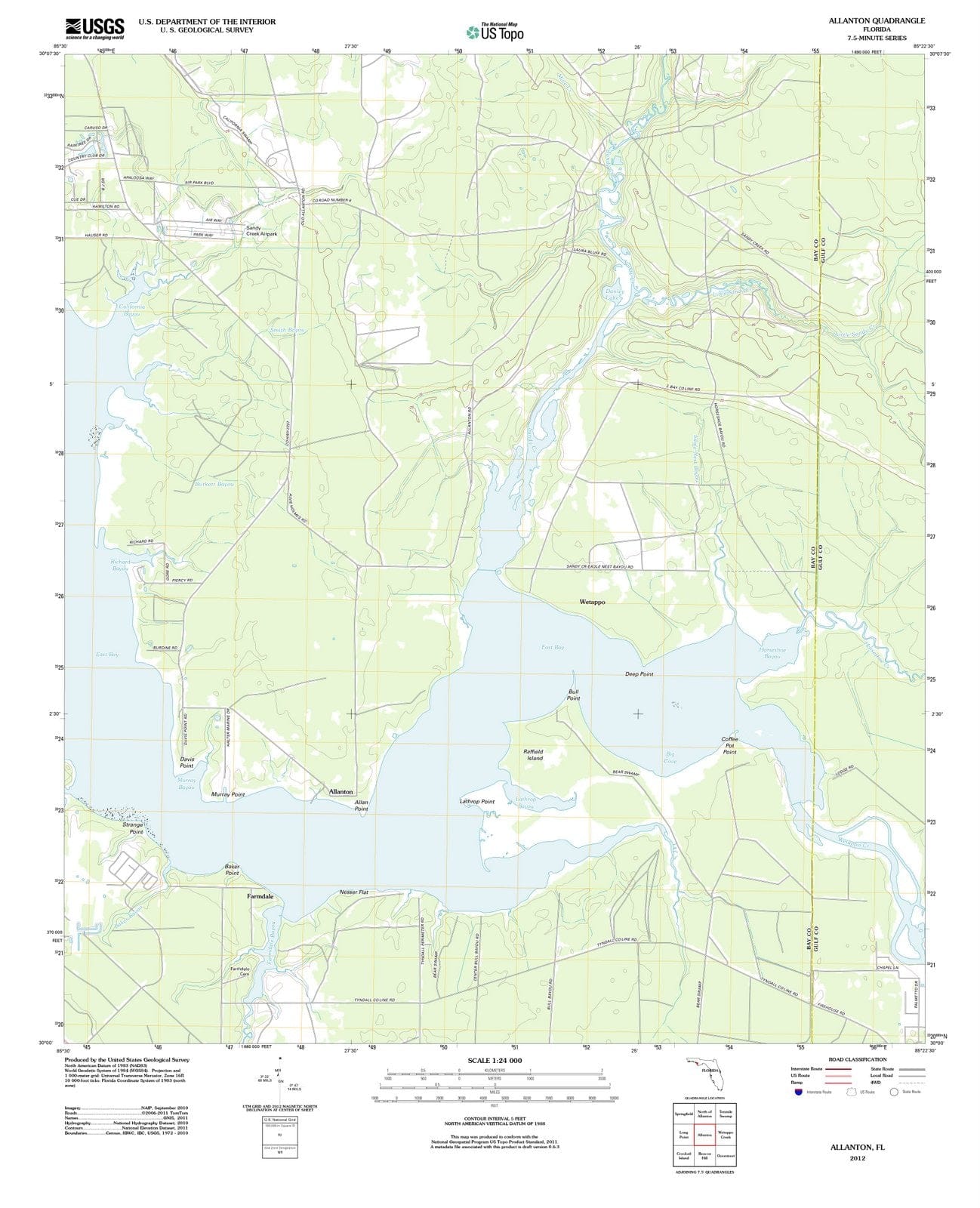 2012 Allanton, FL - Florida - USGS Topographic Map