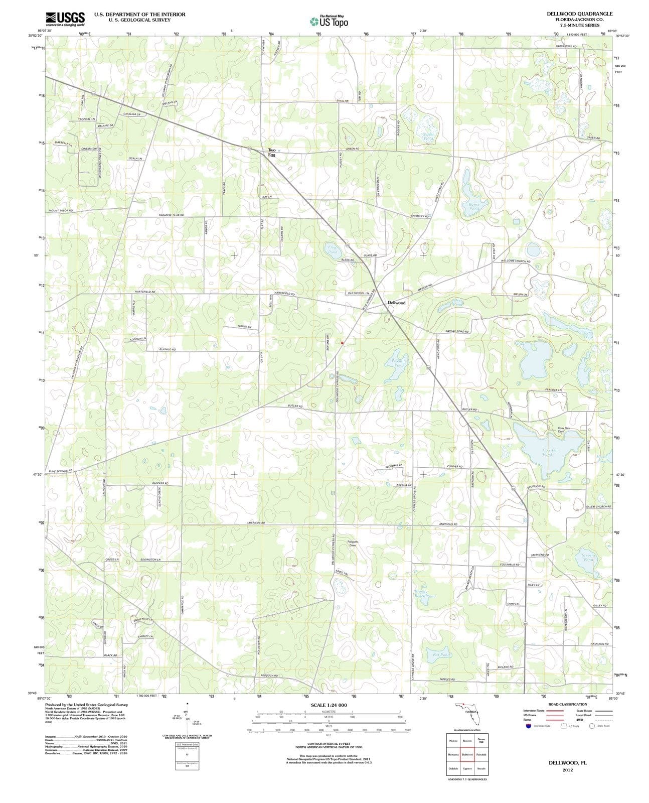 2012 Dellwood, FL - Florida - USGS Topographic Map