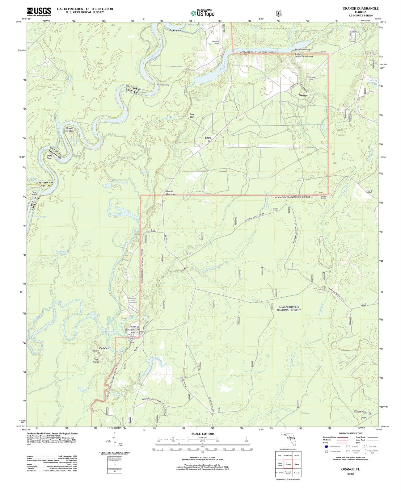 2012 Orange, FL - Florida - USGS Topographic Map