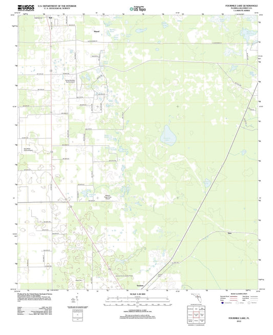 2012 Fourmile Lake, FL - Florida - USGS Topographic Map