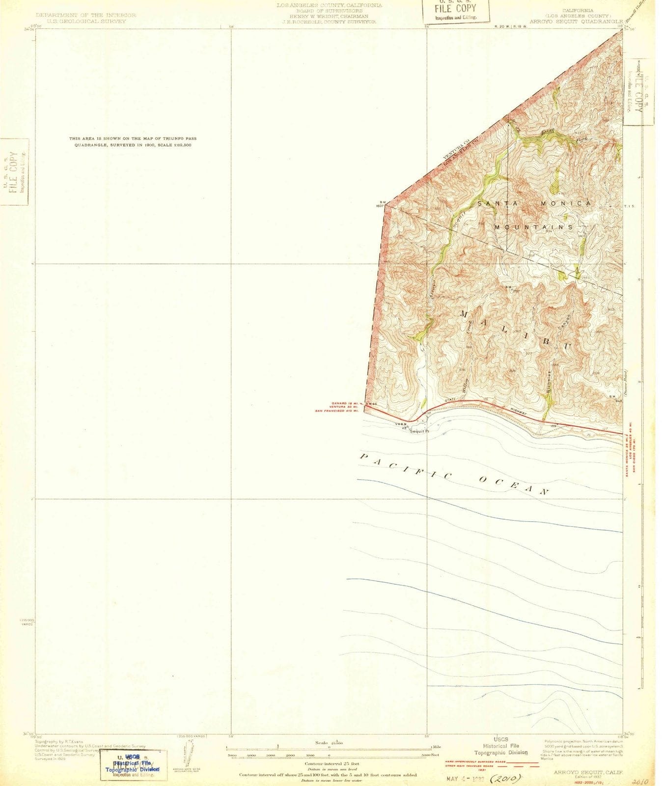 1932 Arroyoquit, CA - California - USGS Topographic Map