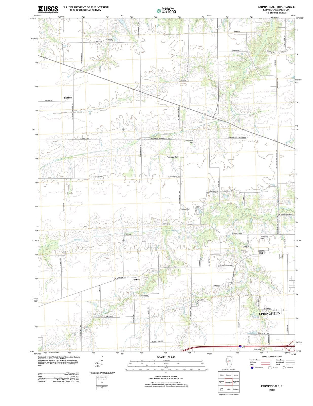 2012 Farmingdale, IL - Illinois - USGS Topographic Map