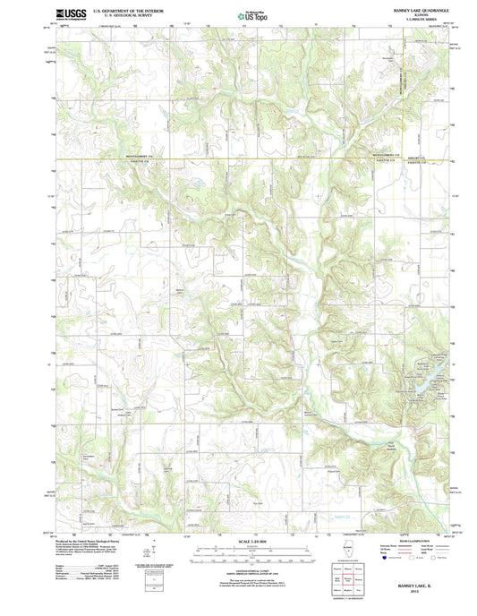 2012 Ramsey Lake, IL - Illinois - USGS Topographic Map