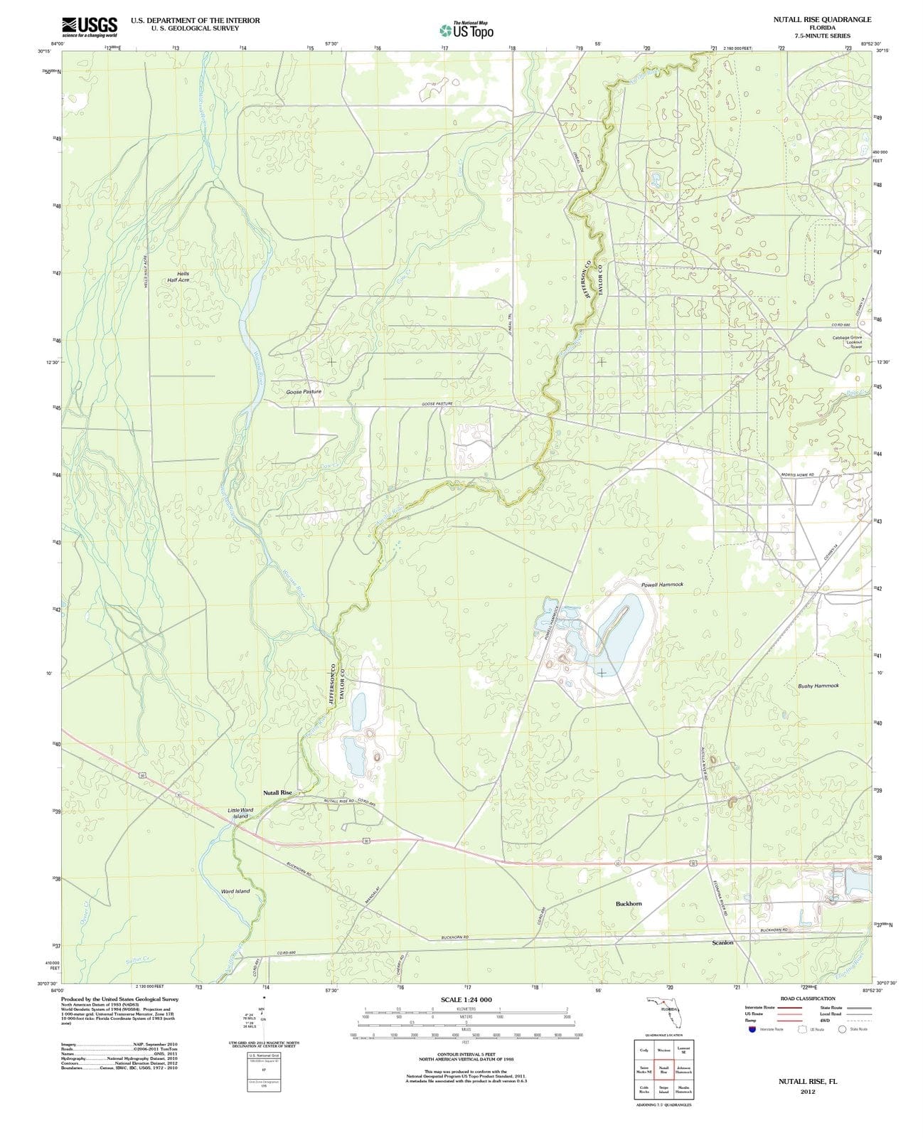 2012 Nutall Rise, FL - Florida - USGS Topographic Map