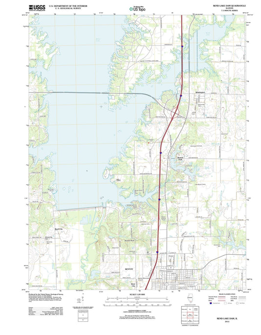 2012 Rend Lakeam, IL - Illinois - USGS Topographic Map