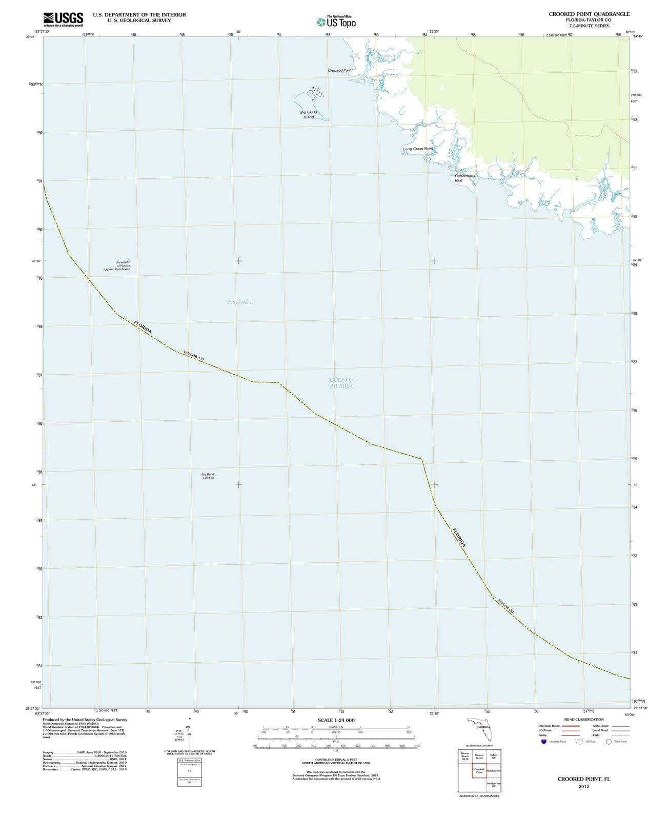 2012 Crooked Point, FL - Florida - USGS Topographic Map