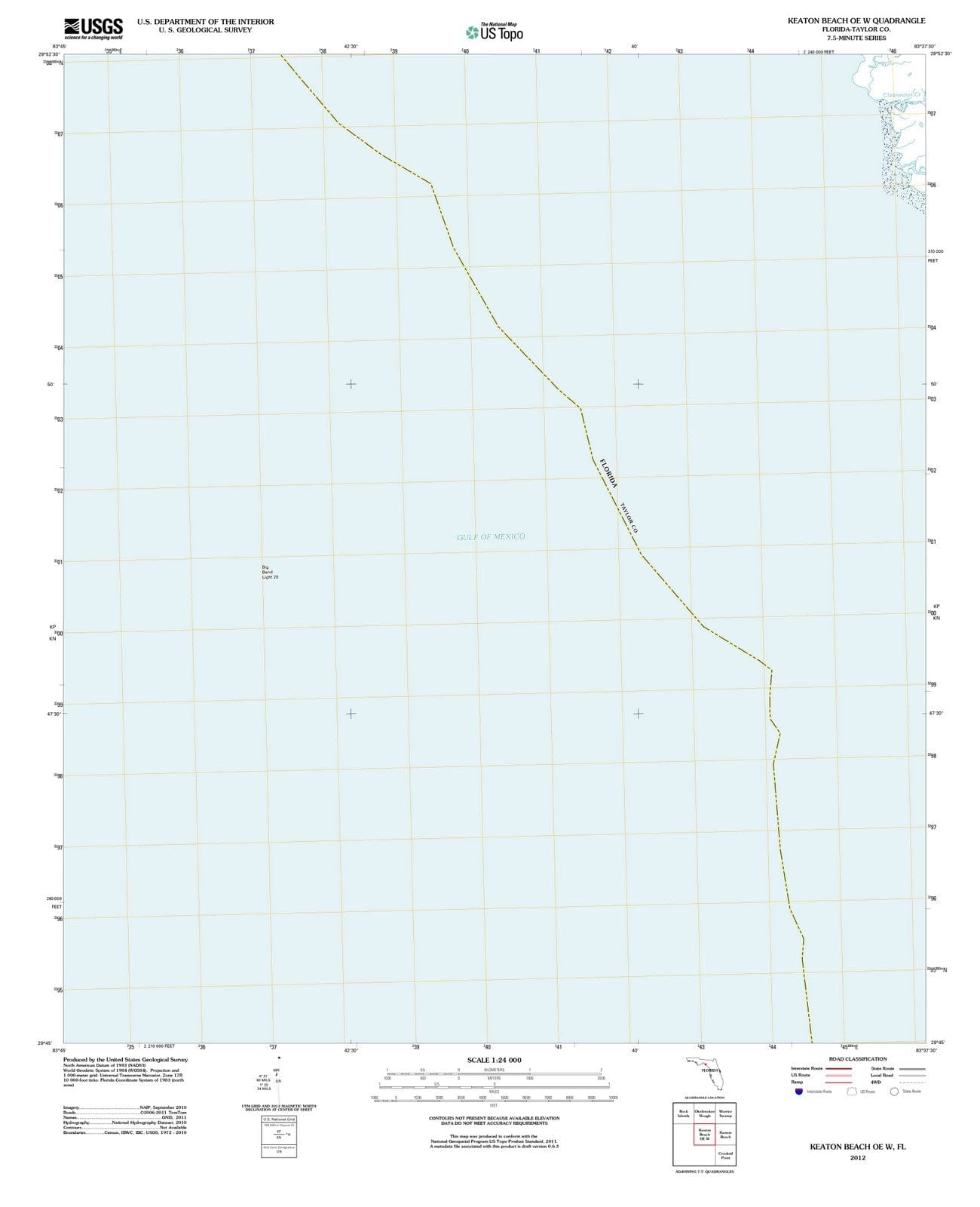 2012 Keaton Beach, FL - Florida - USGS Topographic Map v2