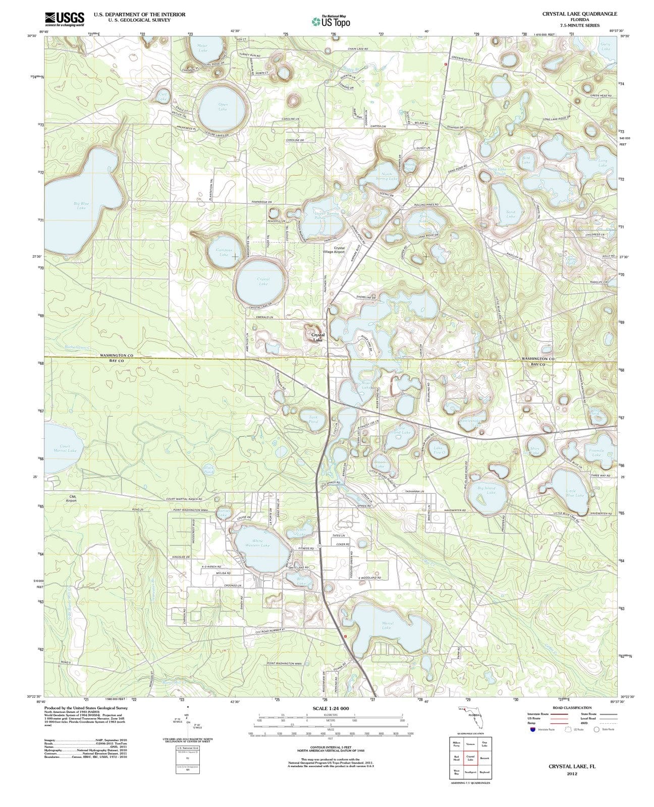 2012 Crystal Lake, FL - Florida - USGS Topographic Map