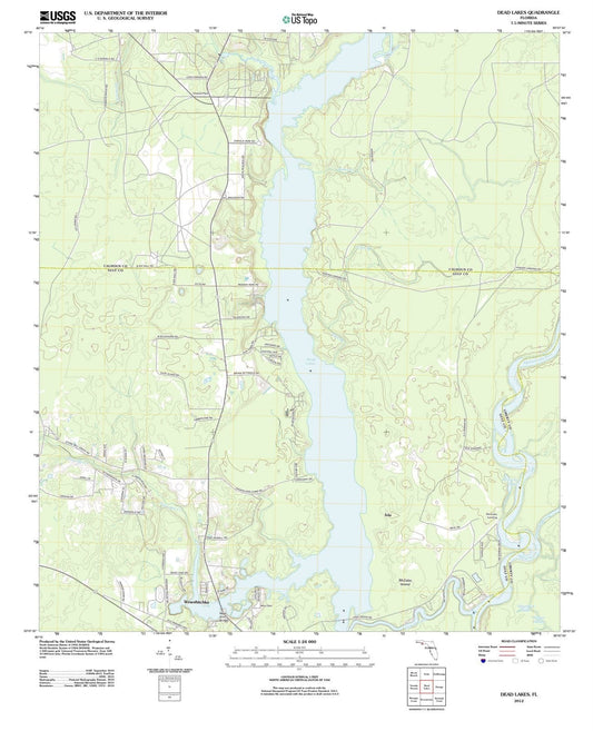 2012 Dead Lakes, FL - Florida - USGS Topographic Map