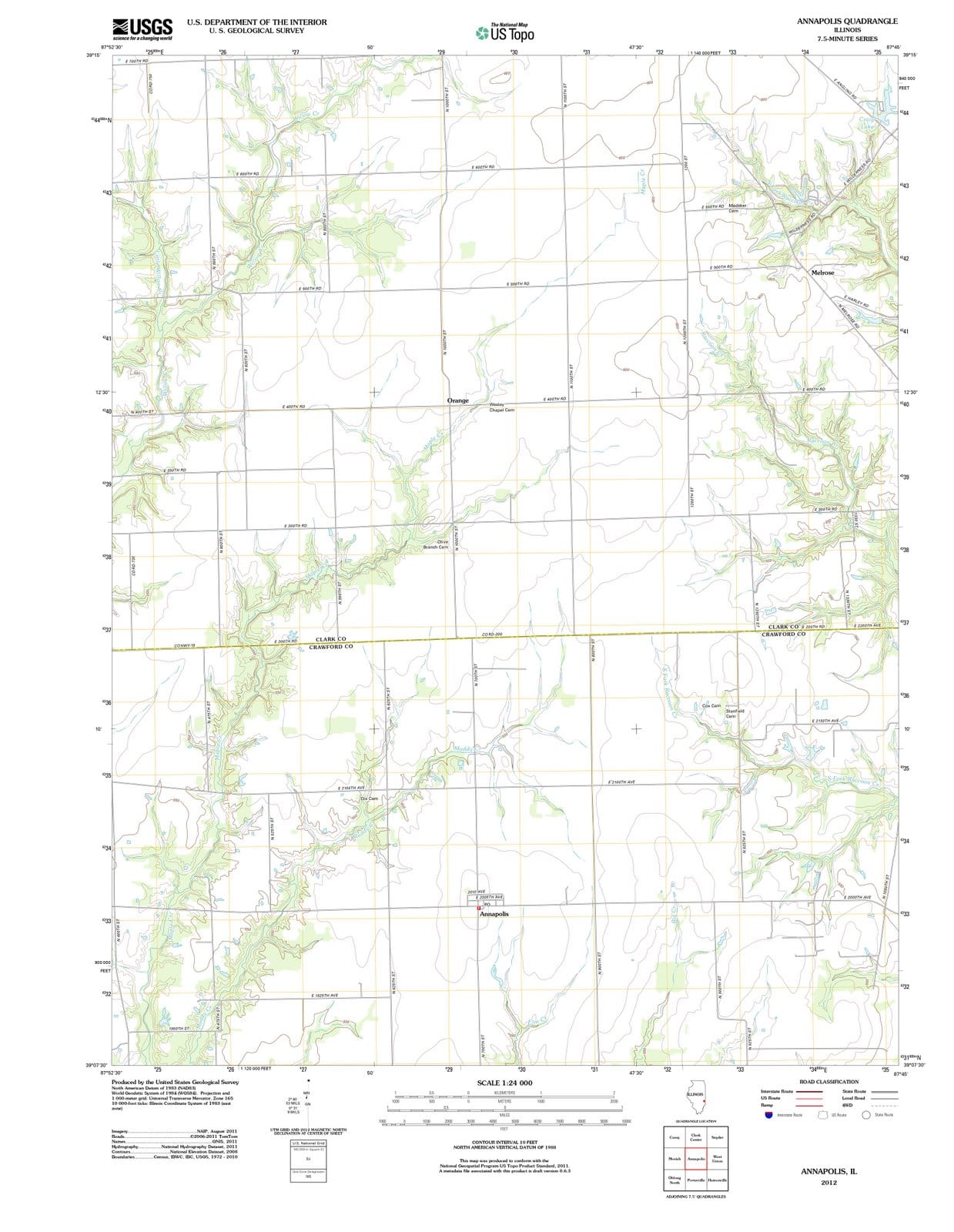 2012 Annapolis, IL - Illinois - USGS Topographic Map