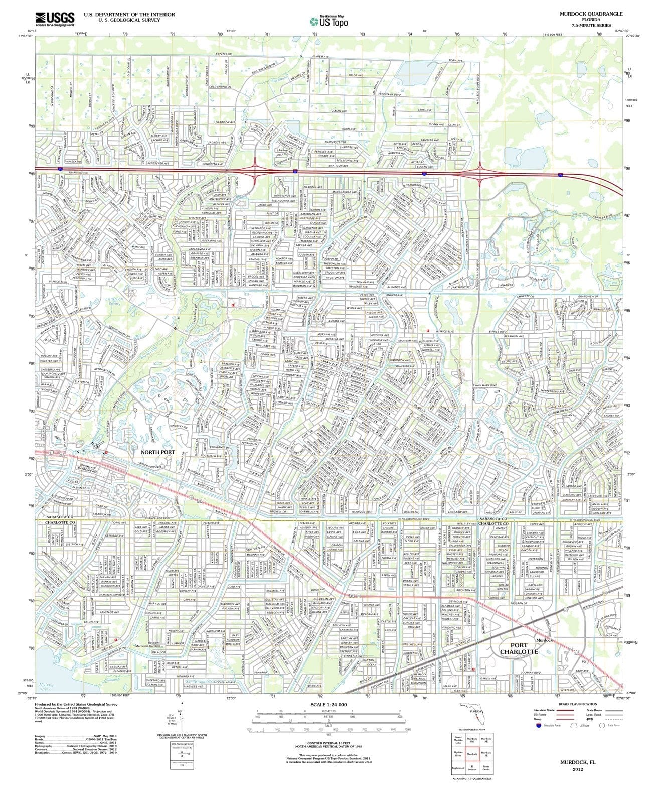 2012 Murdock, FL - Florida - USGS Topographic Map v2
