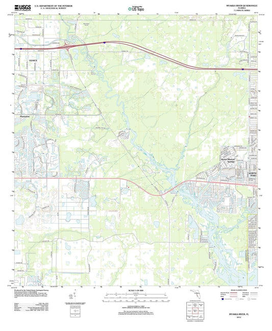 2012 Myakka River, FL - Florida - USGS Topographic Map