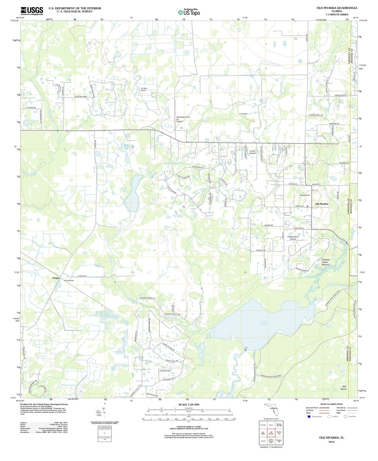 2012 Old Myakka, FL - Florida - USGS Topographic Map