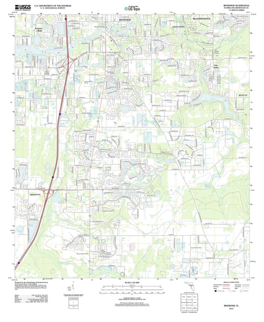 2012 Riverview, FL - Florida - USGS Topographic Map