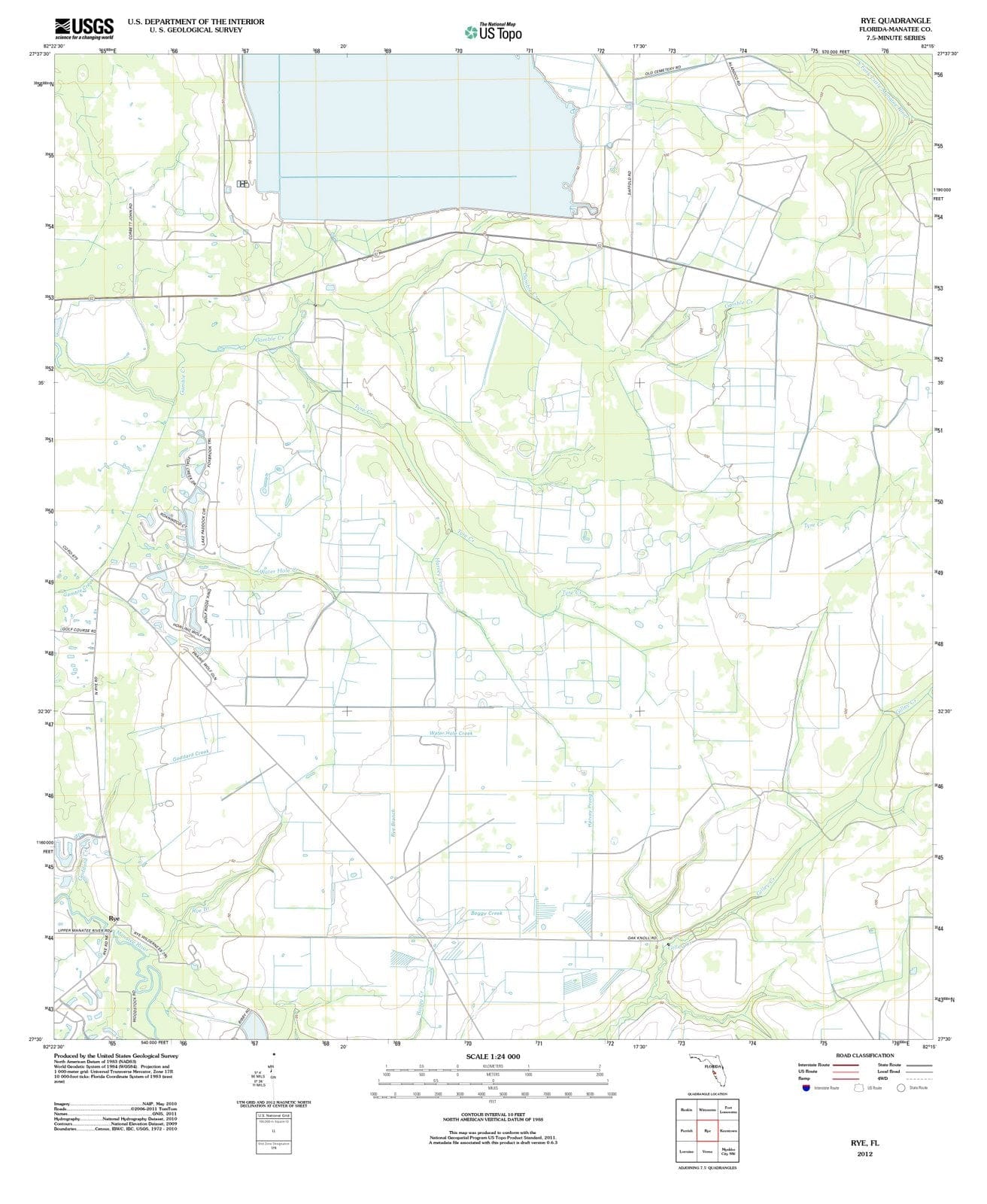 2012 Rye, FL - Florida - USGS Topographic Map