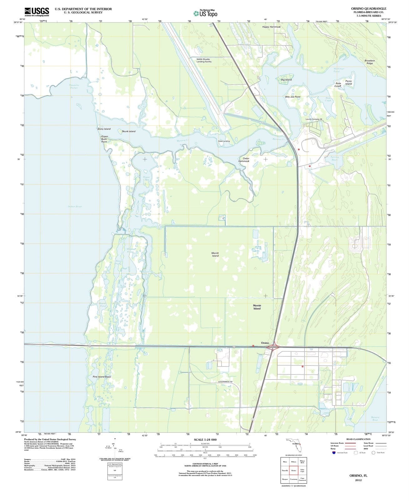 2012 Orsino, FL - Florida - USGS Topographic Map