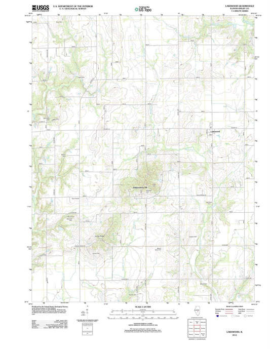 2012 Lakewood, IL - Illinois - USGS Topographic Map