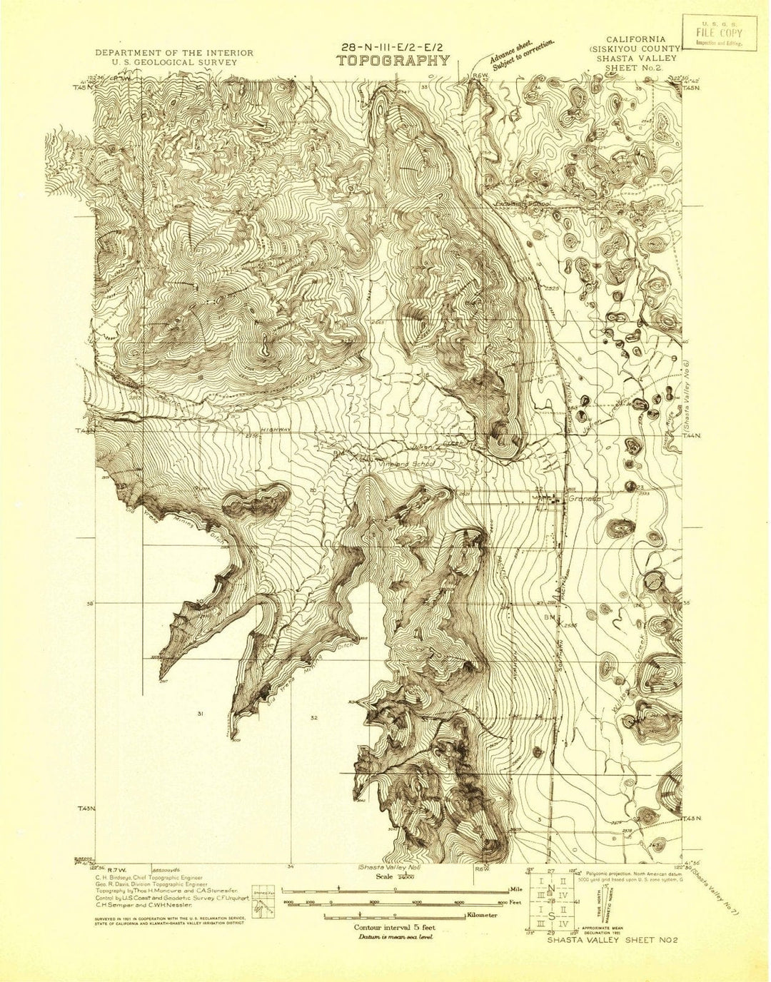 1921 Shasta Valley Sheet No 2, CA - California - USGS Topographic Map