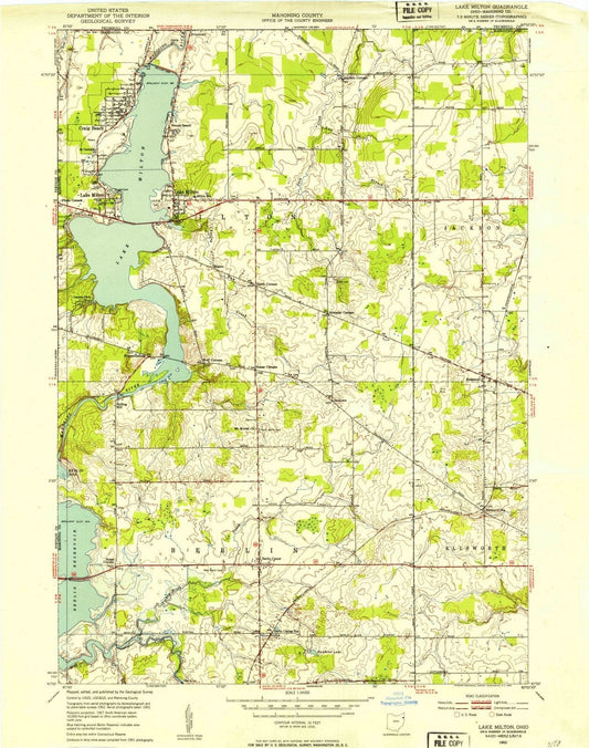 1952 Lake Milton, OH - Ohio - USGS Topographic Map