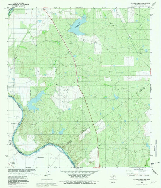 1979 O'Keefe Lake, TX - Texas - USGS Topographic Map