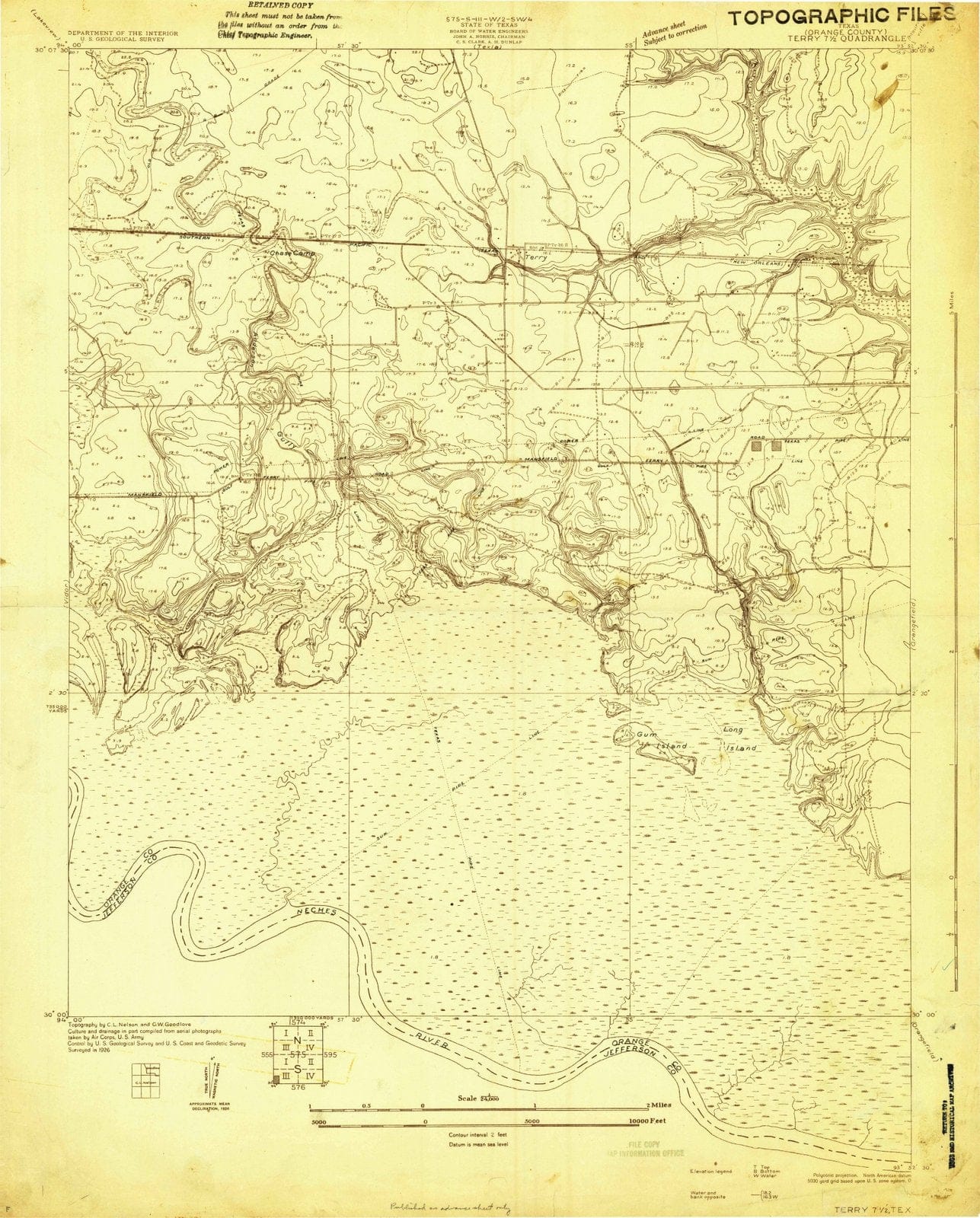 1926 Terry, TX - Texas - USGS Topographic Map