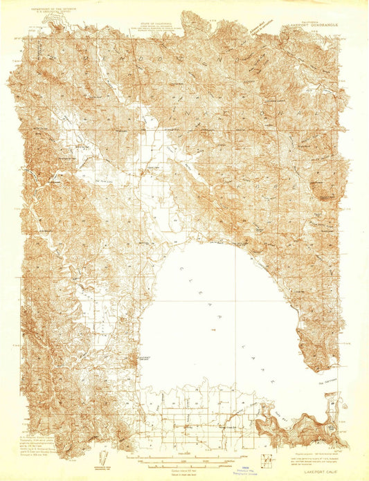1983 Lakeport, CA - California - USGS Topographic Map