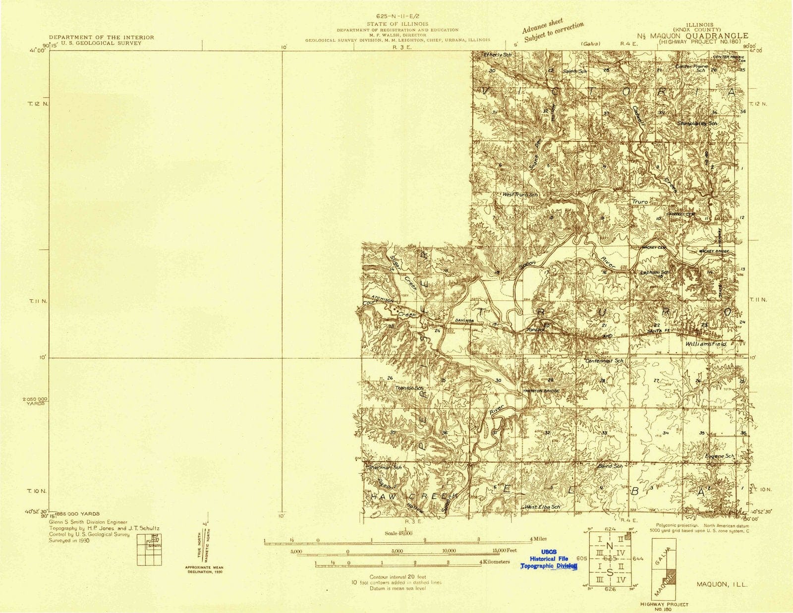 1930 Maquon, IL - Illinois - USGS Topographic Map