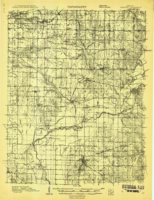 1908 Clay, in - Indiana - USGS Topographic Map