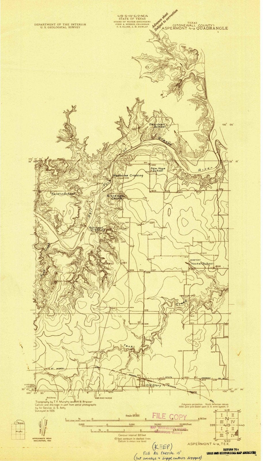 1925 Aspermont 4, TX - Texas - USGS Topographic Map