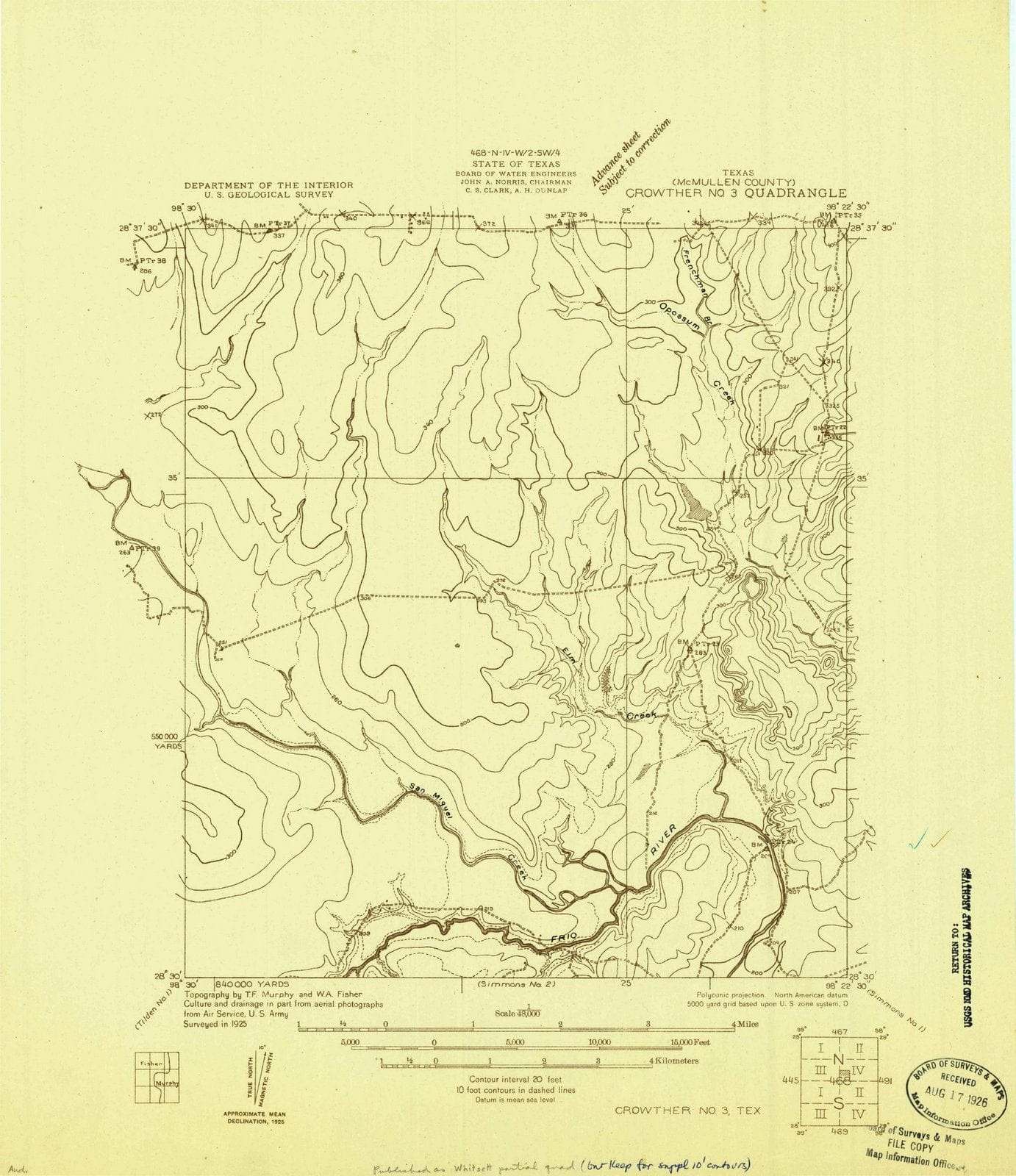 1925 Crowther No. 3, TX - Texas - USGS Topographic Map
