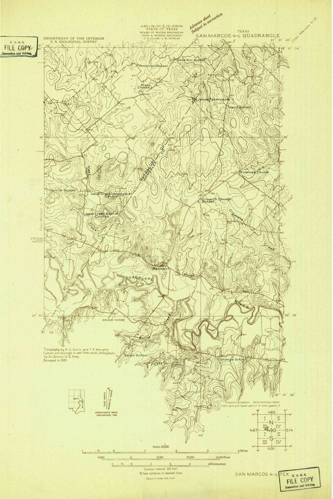 1925 San Marcos 4, TX - Texas - USGS Topographic Map v2