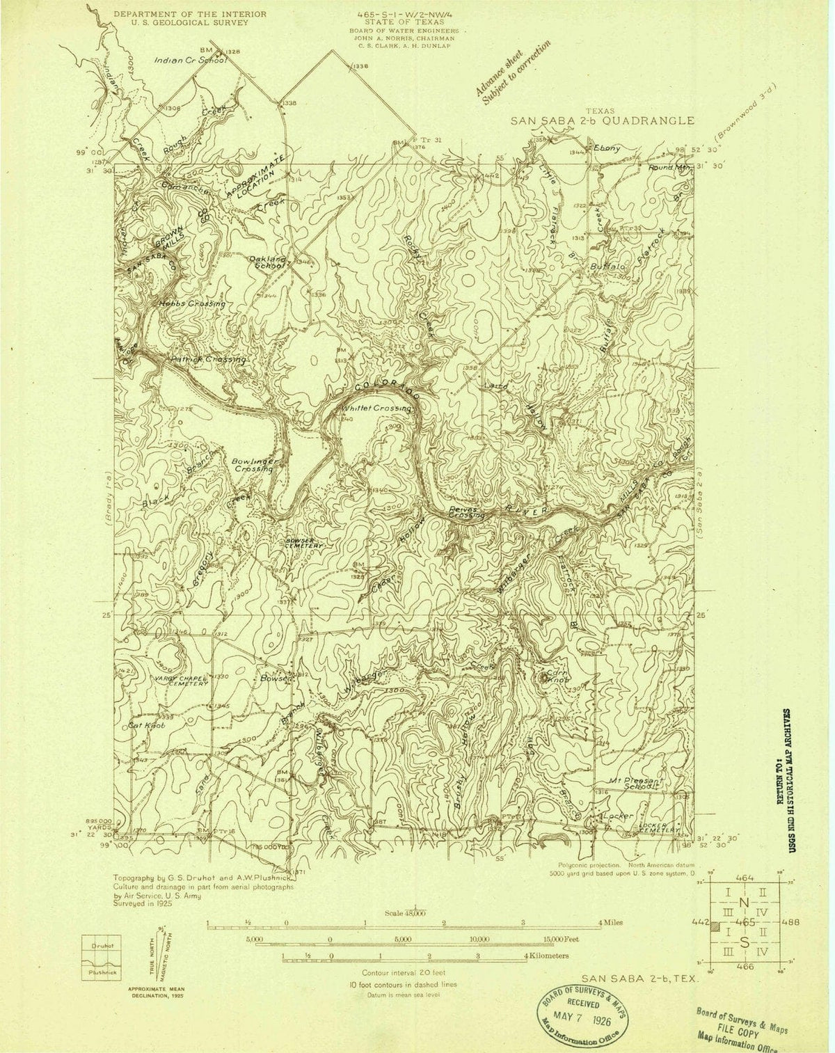 1925 San Saba 2, TX - Texas - USGS Topographic Map v2