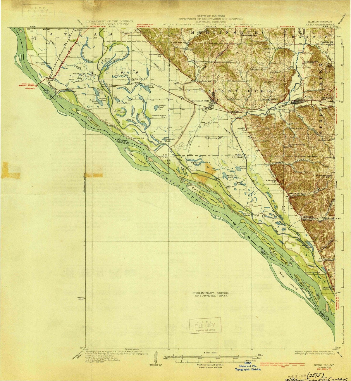 1930 Nebo, IL - Illinois - USGS Topographic Map
