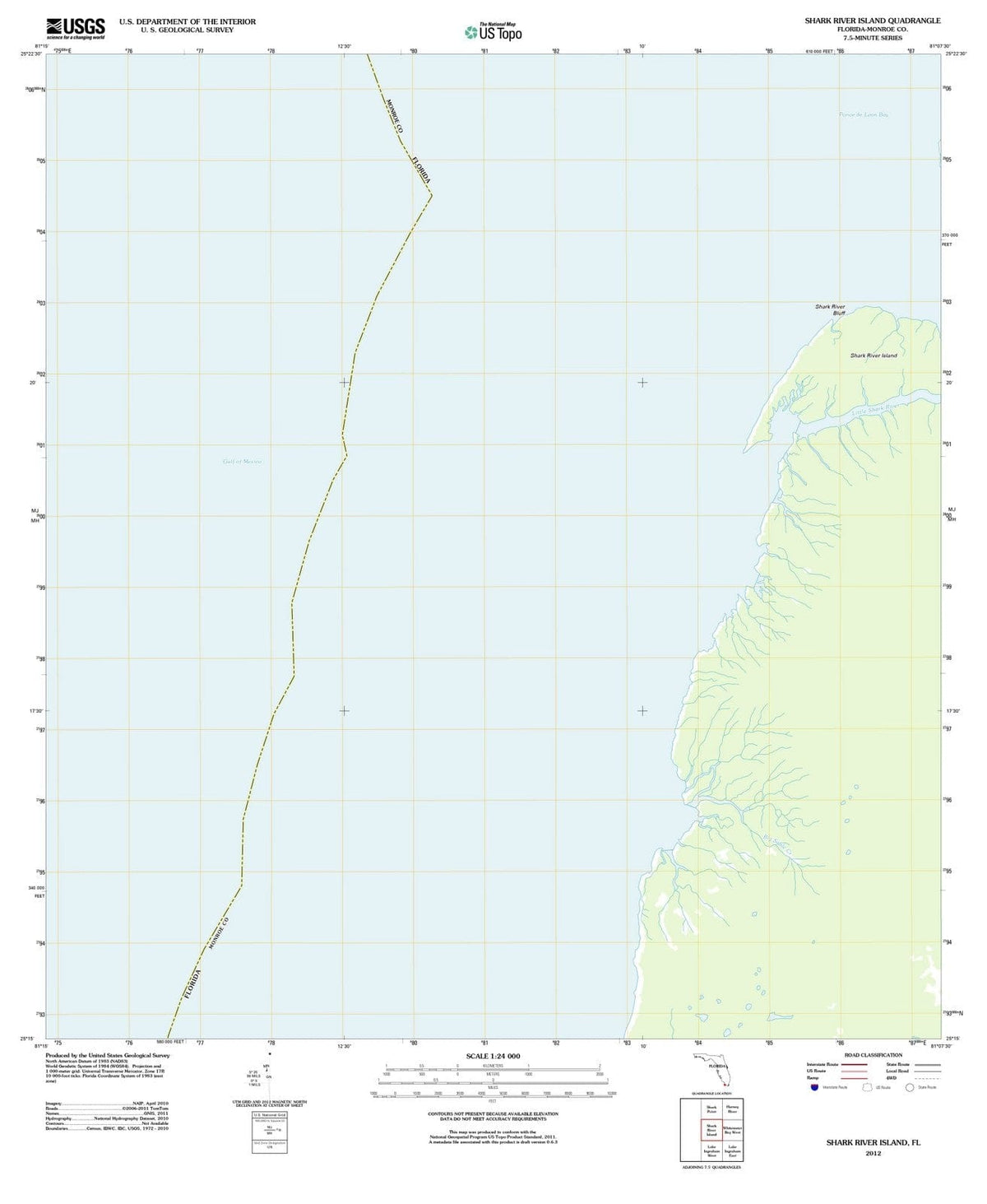 2012 Shark River Island, FL - Florida - USGS Topographic Map