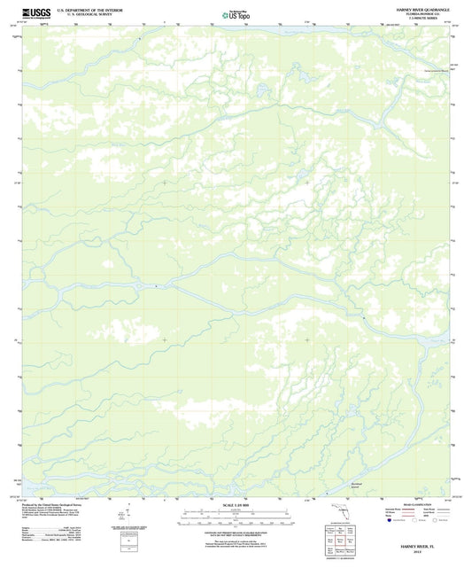 2012 Harney River, FL - Florida - USGS Topographic Map