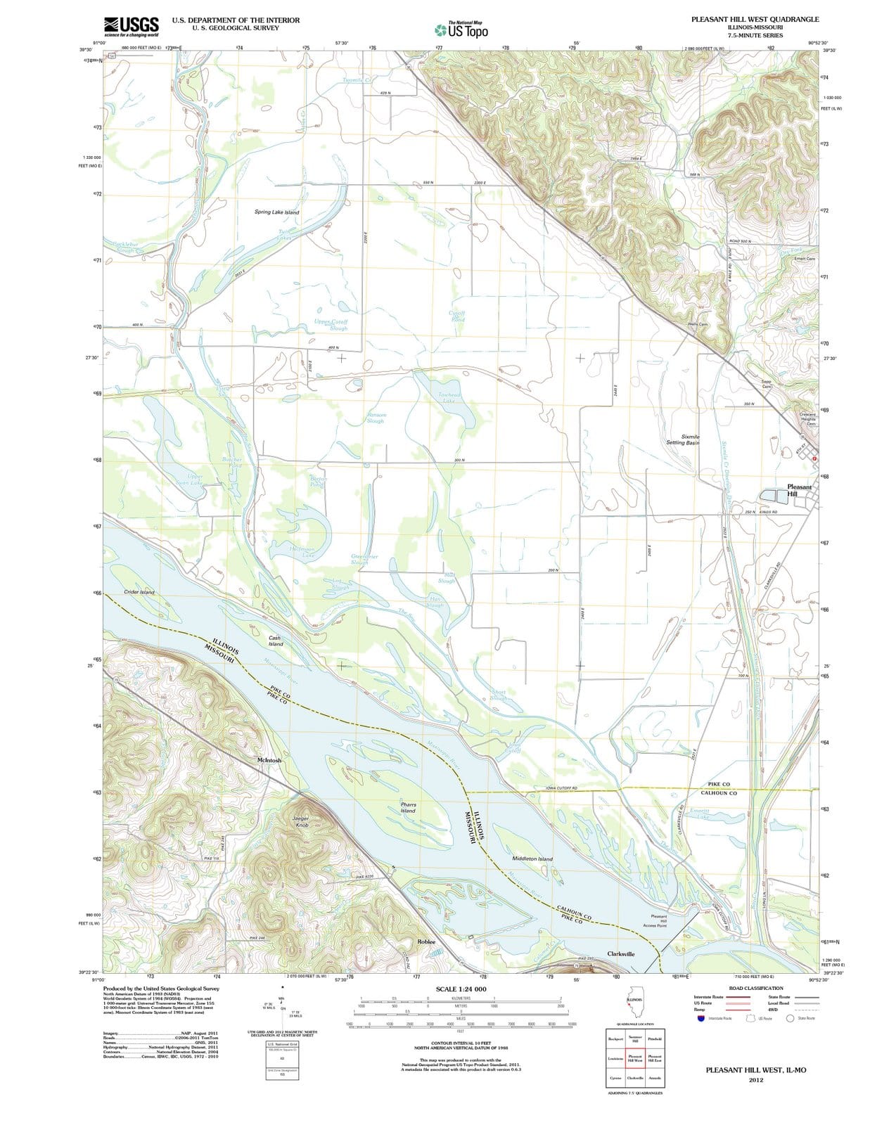 2012 Pleasant Hill West, IL - Illinois - USGS Topographic Map