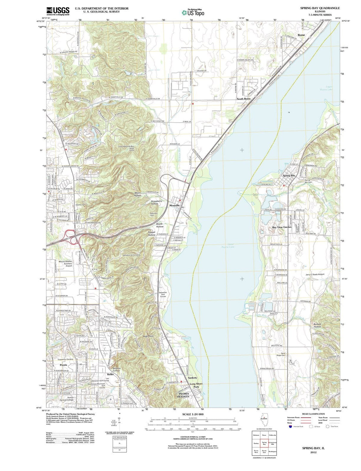 2012 Spring Bay, IL - Illinois - USGS Topographic Map