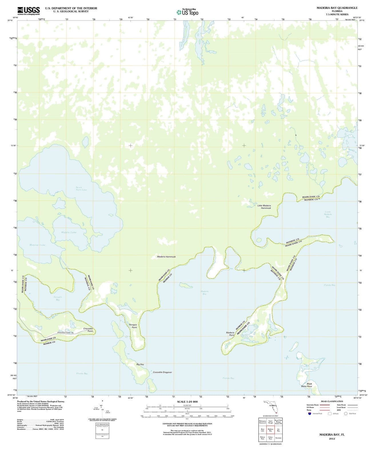 2012 Madeira Bay, FL - Florida - USGS Topographic Map