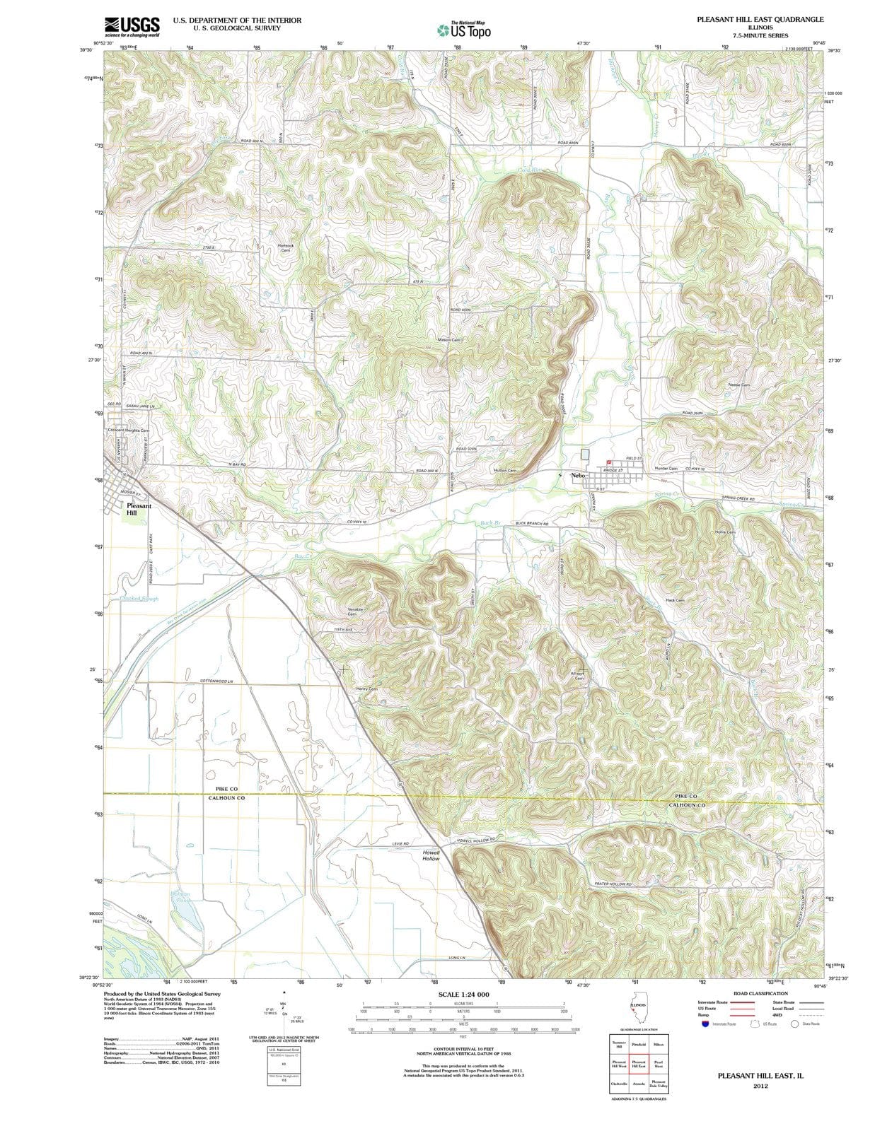 2012 Pleasant Hill East, IL - Illinois - USGS Topographic Map