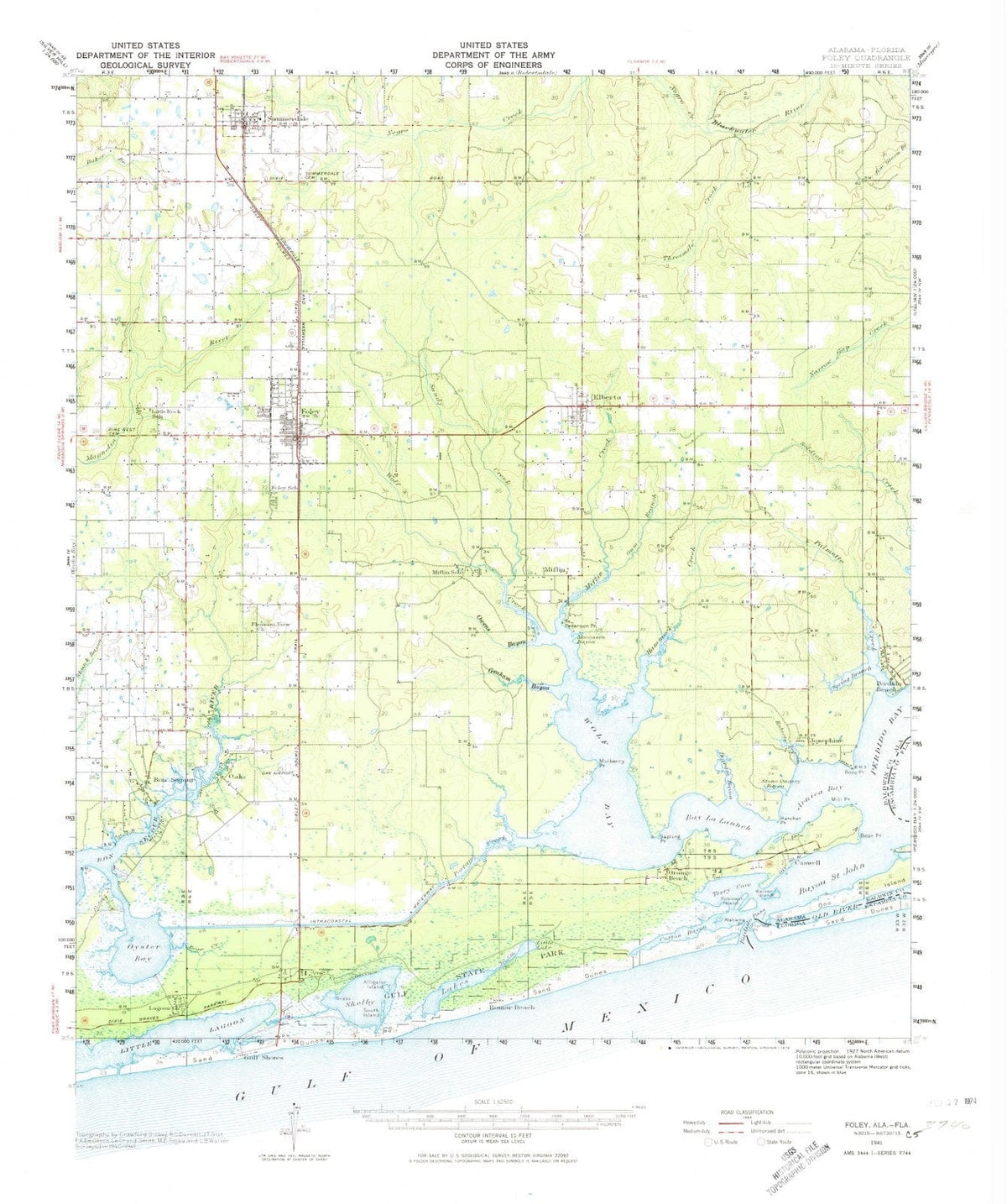1941 Foley, AL - Alabama - USGS Topographic Map