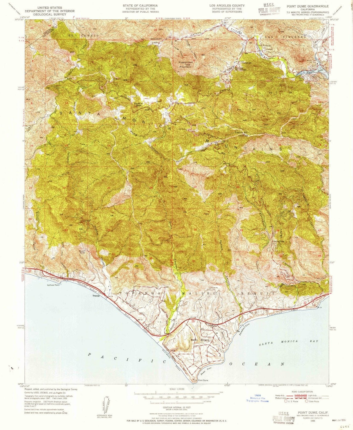 1950 Pointume, CA - California - USGS Topographic Map