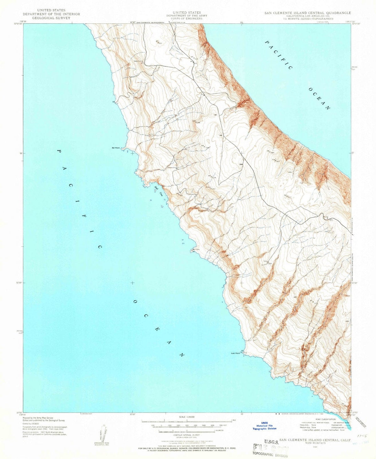 1943 San Clemente, CA - California - USGS Topographic Map