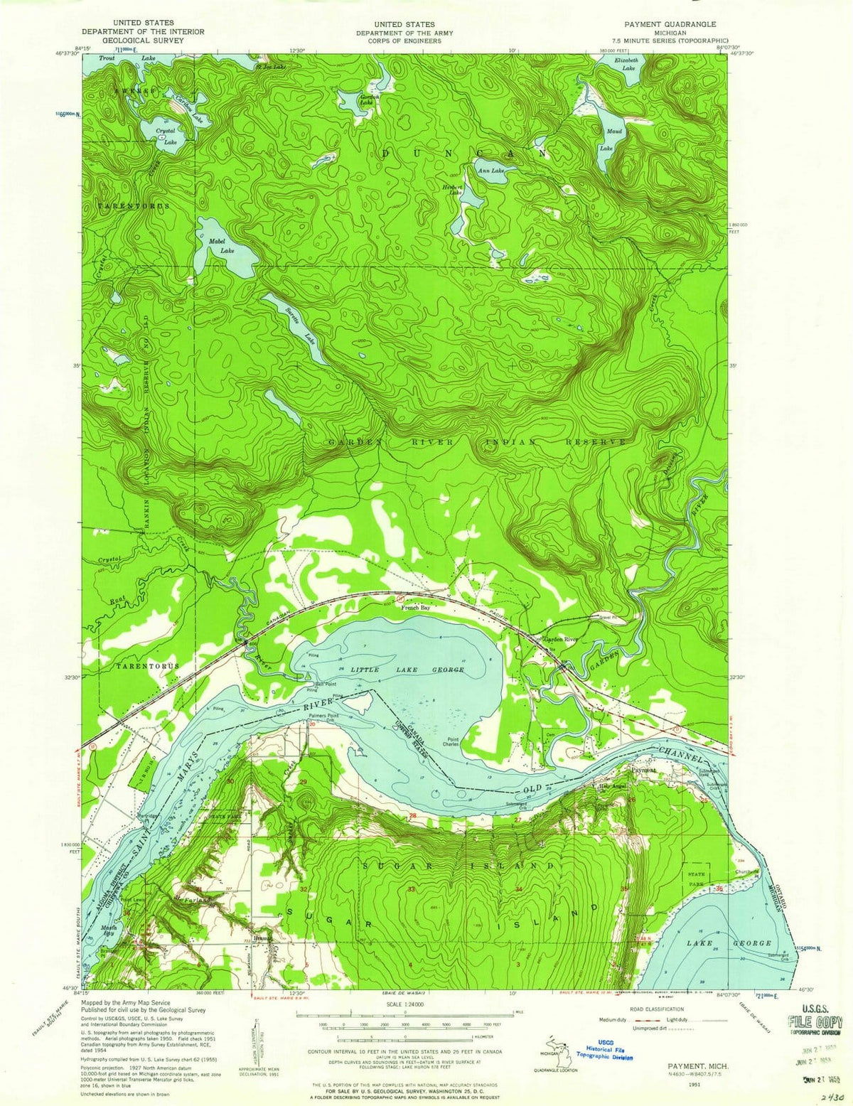 1951 Payment, MI - Michigan - USGS Topographic Map