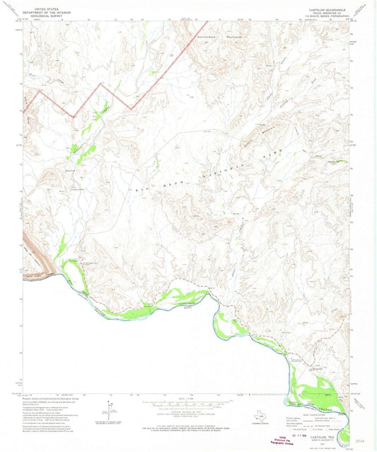 1971 Castolon, TX - Texas - USGS Topographic Map