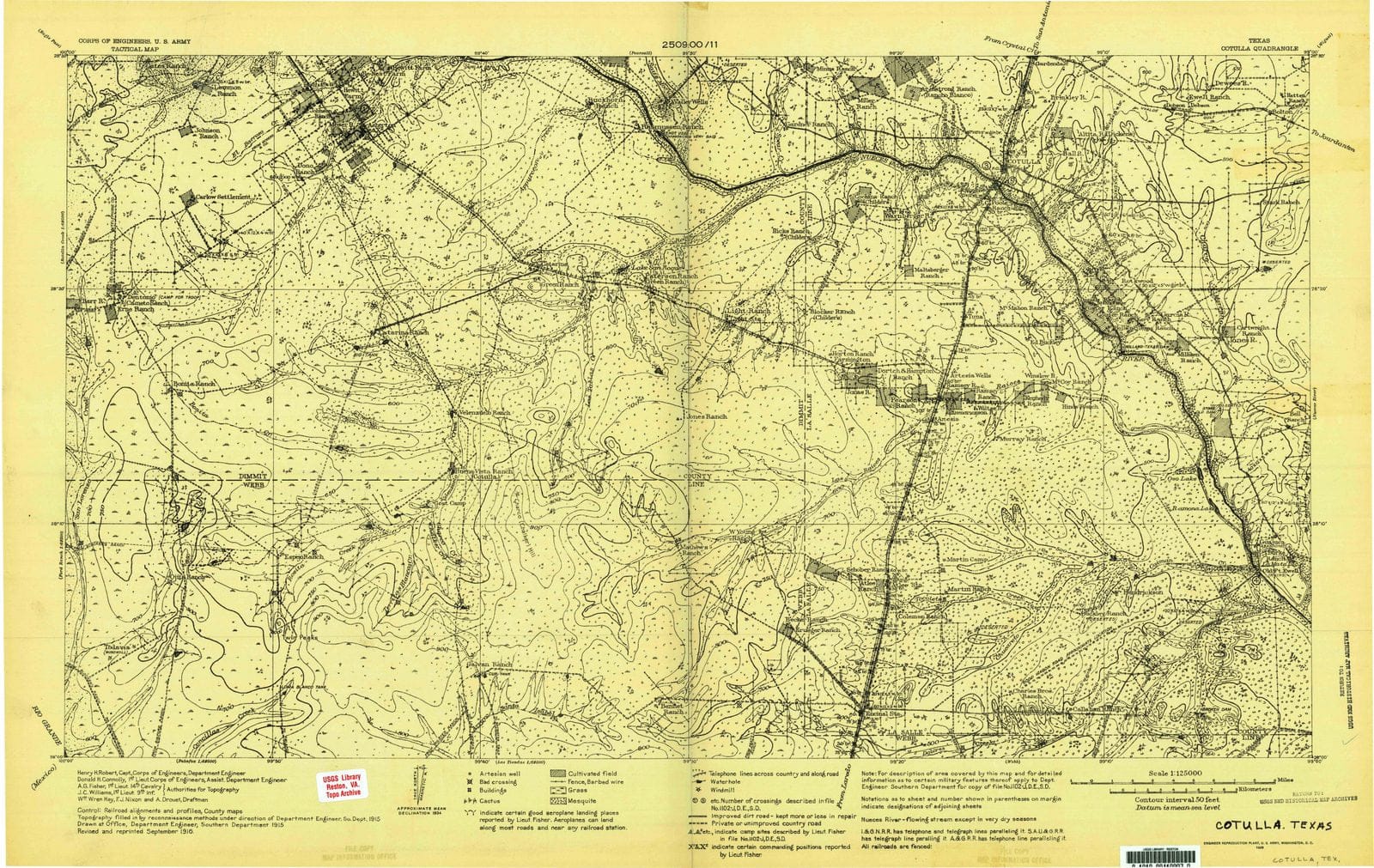 1929 Cotulla, TX - Texas - USGS Topographic Map