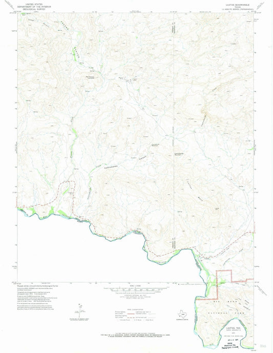1971 Lajitas, TX - Texas - USGS Topographic Map