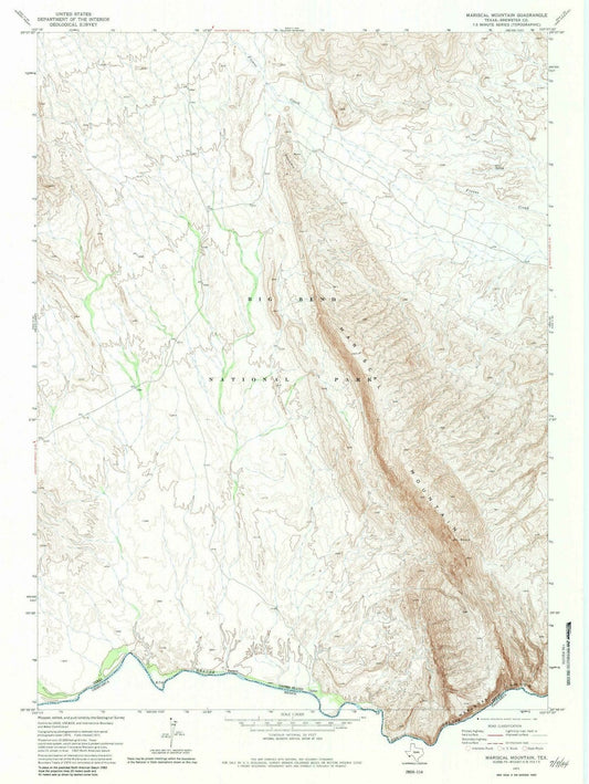 1971 Mariscal Mountain, TX - Texas - USGS Topographic Map