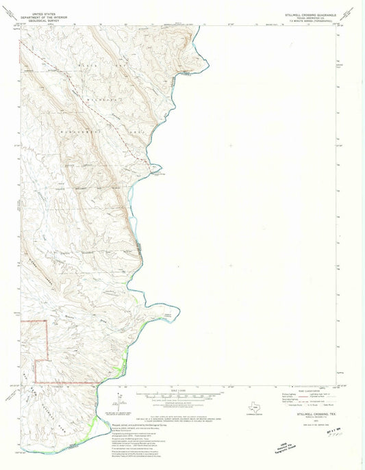 1971 Stillwell Crossing, TX - Texas - USGS Topographic Map