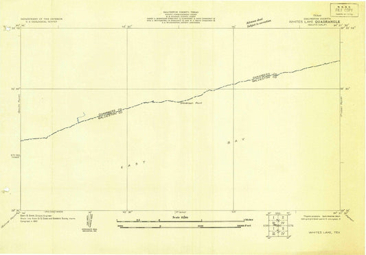1932 Whites Lake, TX - Texas - USGS Topographic Map